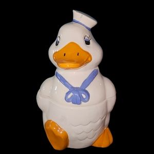 Vintage Sailor Duck Cookie Jar 1940s